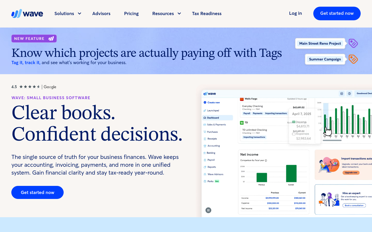 Best Accounting Software for Short Term Rentals - wave free bookkeeping baseline