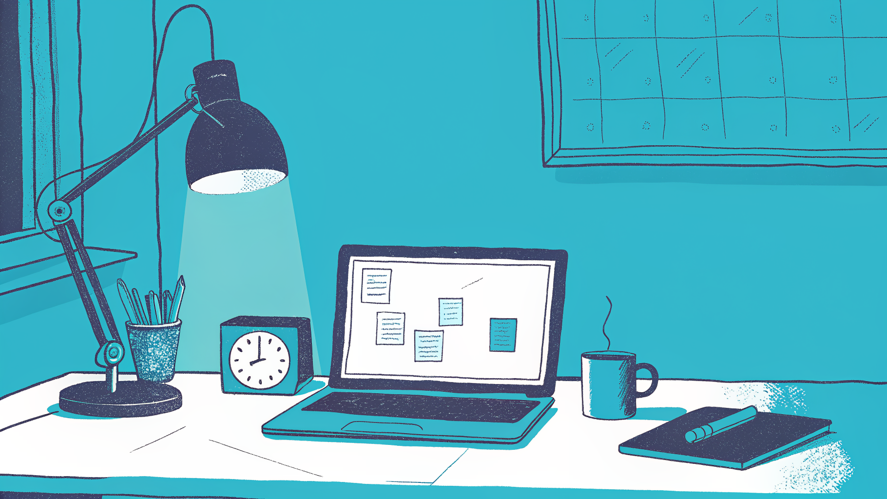 Physician's late-night desk with EHR open, cold coffee, stethoscope, and burnout indicators