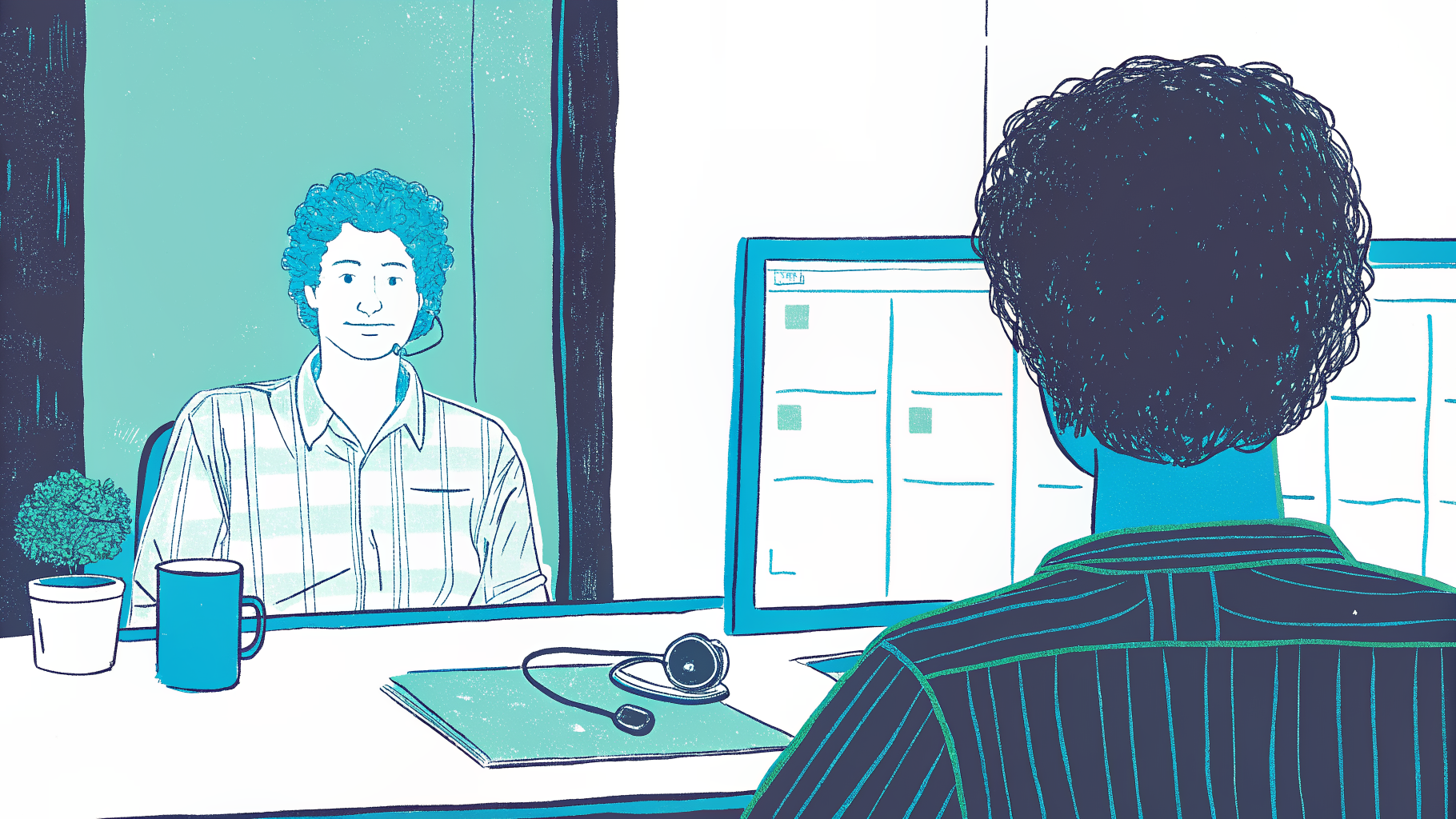 Physician present with patient while ambient AI silently captures medical coding data