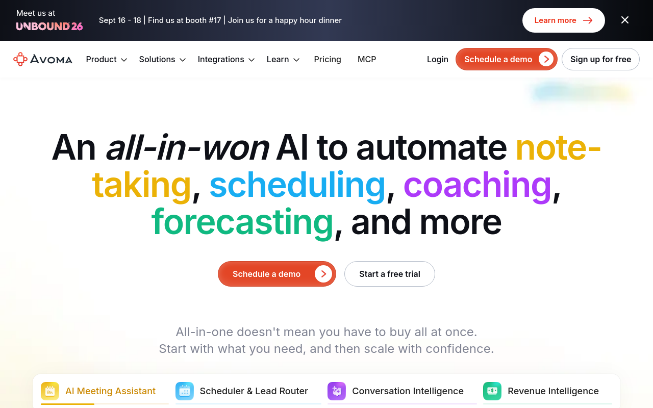Otter AI Alternatives - avoma best conversation intelligence