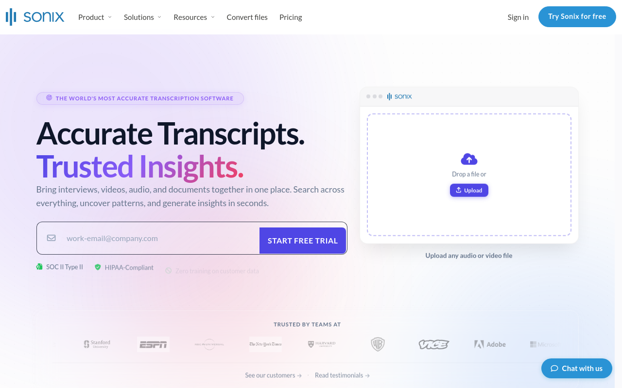 Interview Transcription Software - sonix best multilingual export