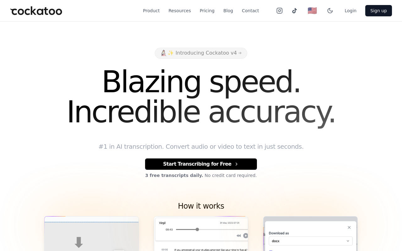 Interview Transcription Software - cockatoo best accented non