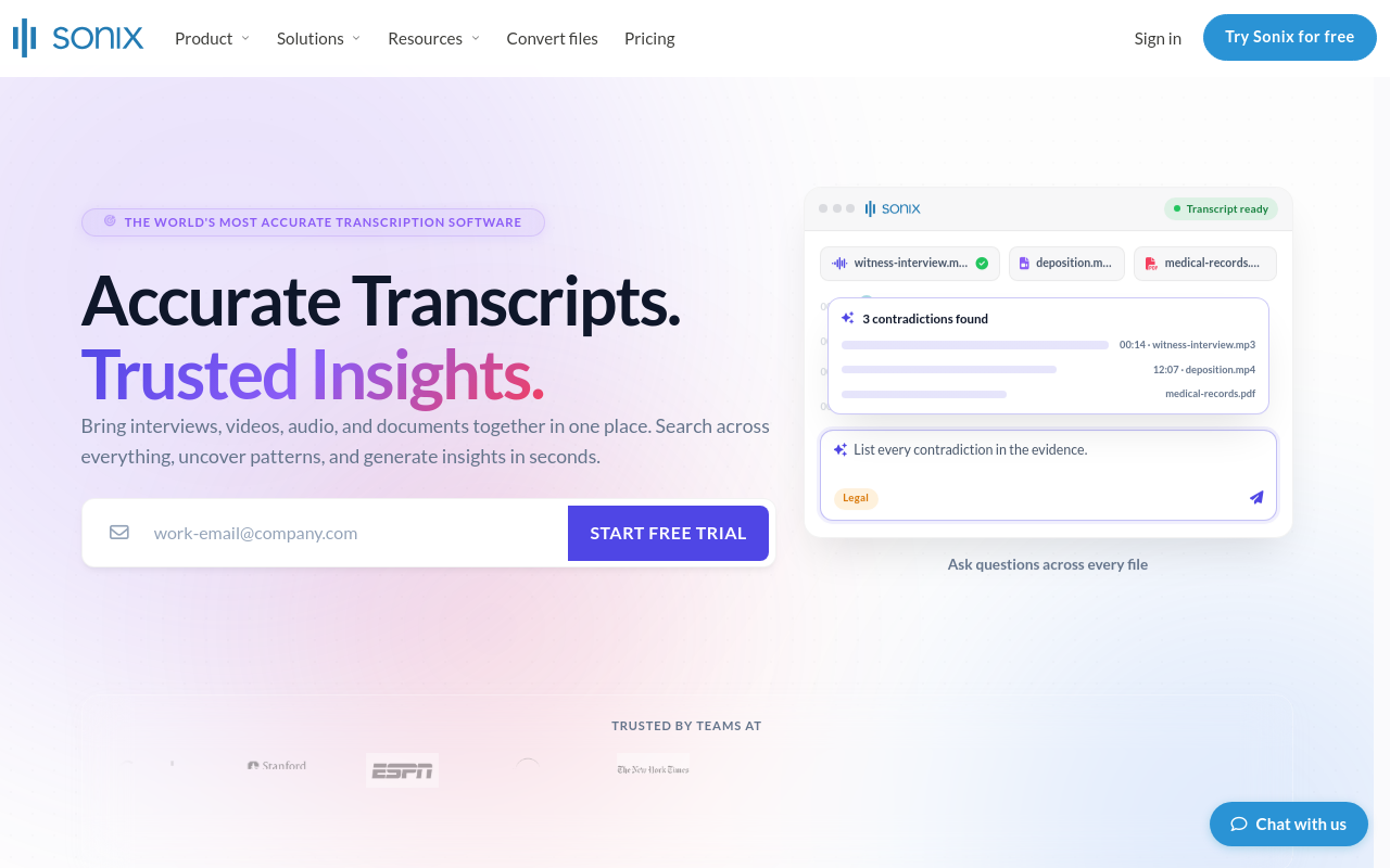 Best AI Note Taking App - sonix multilingual broadcast media