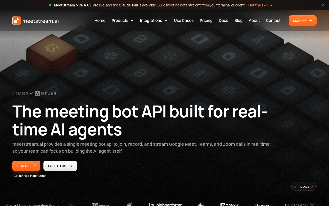 Best AI Note Taking App - meetstream api building custom