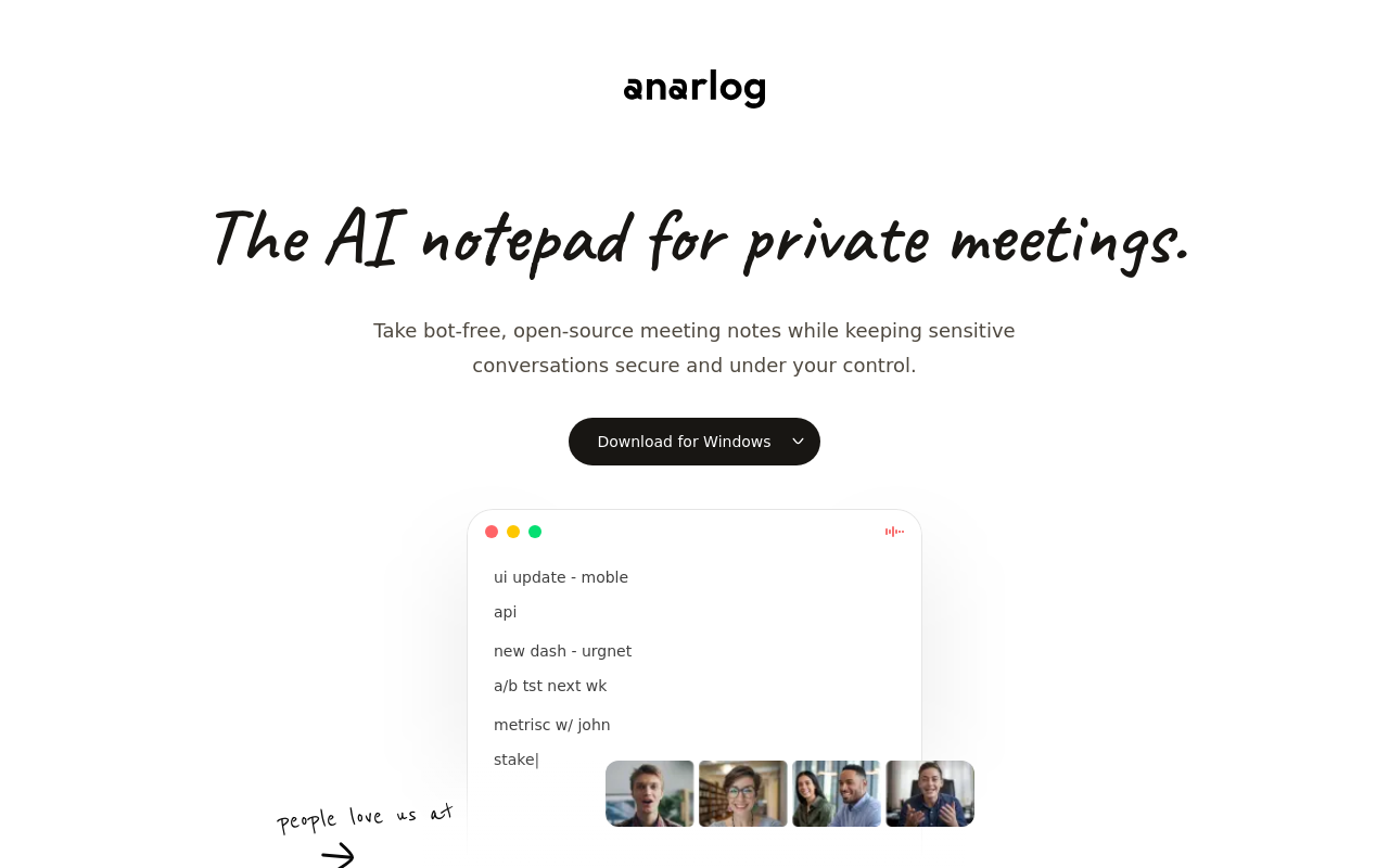 Best AI Note Taking App - anarlog bot free private