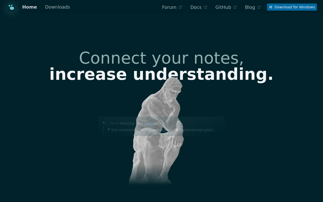 Best AI Note Taking App - logseq free open source