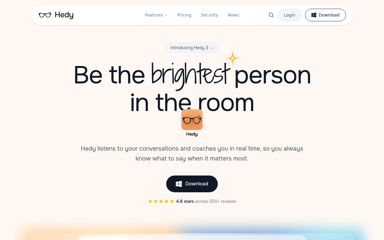 Best AI Note Taking App - hedy real time meeting