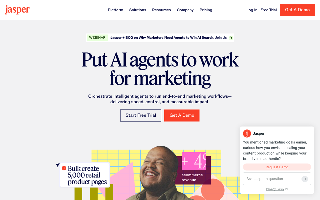 Best AI Summarizer - jasper marketing teams