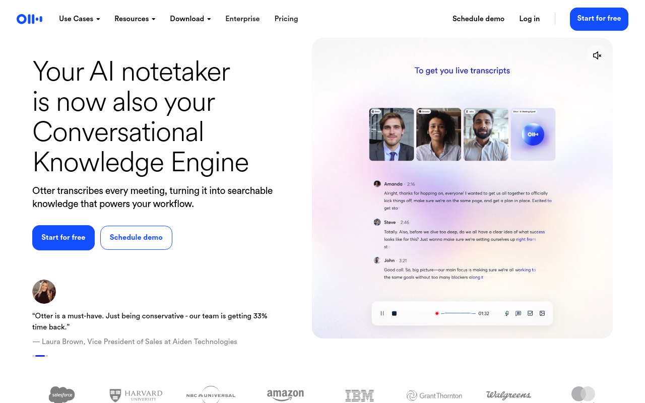 call transcription - otter ai best real