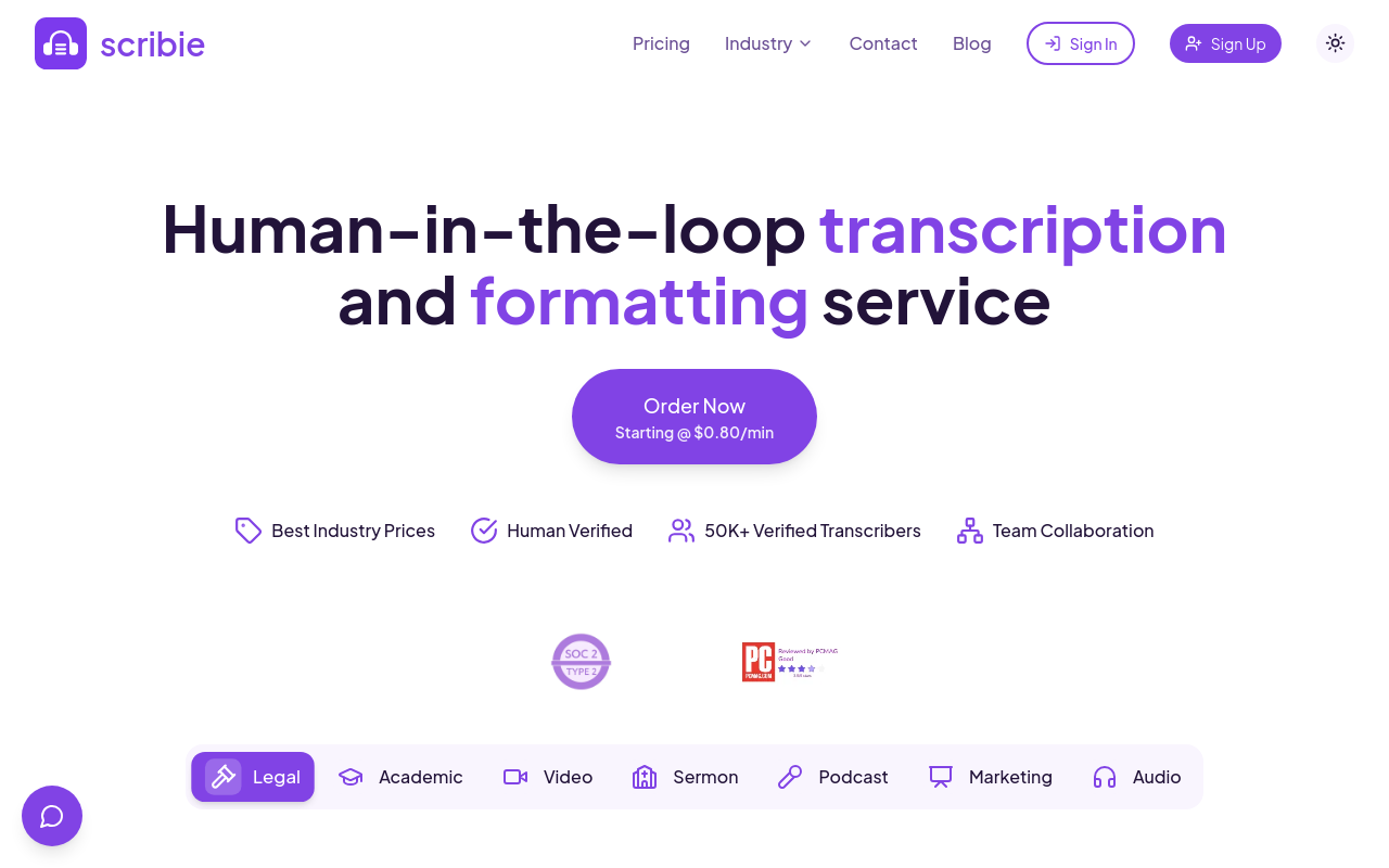 call transcription - scribie best affordable human