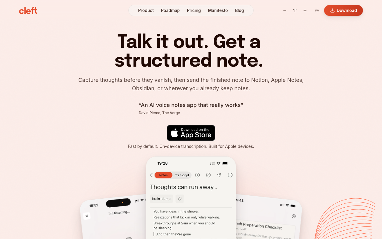 call transcription - cleft best lightweight browser