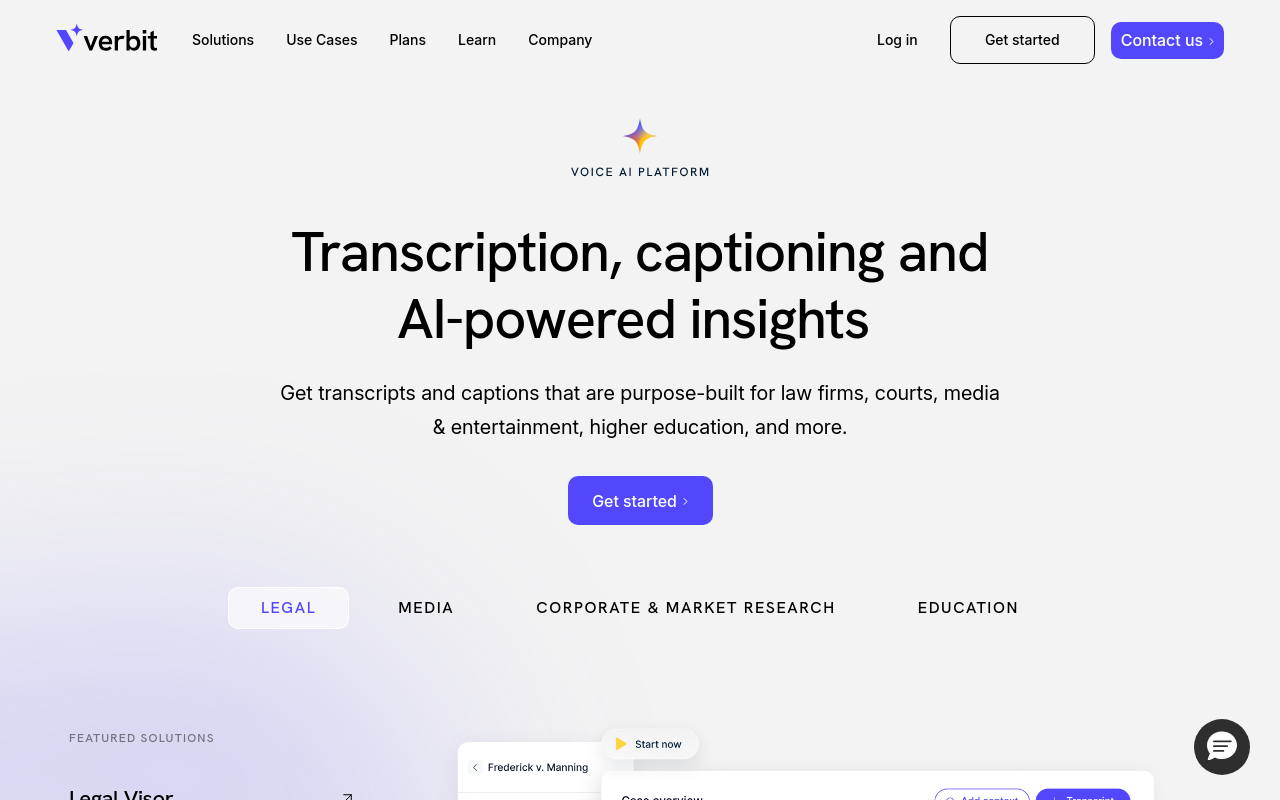 call transcription - verbit best high accuracy