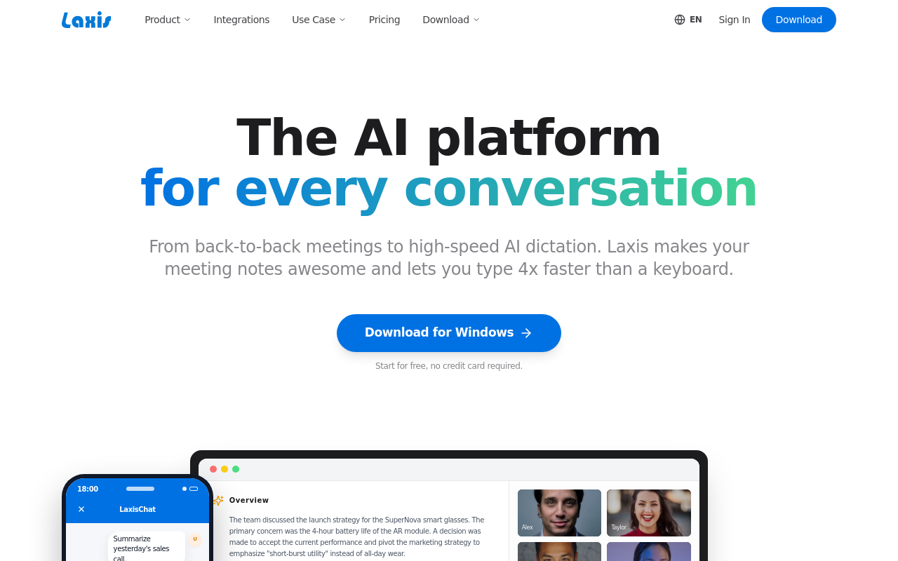 call transcription - laxis best ai crm