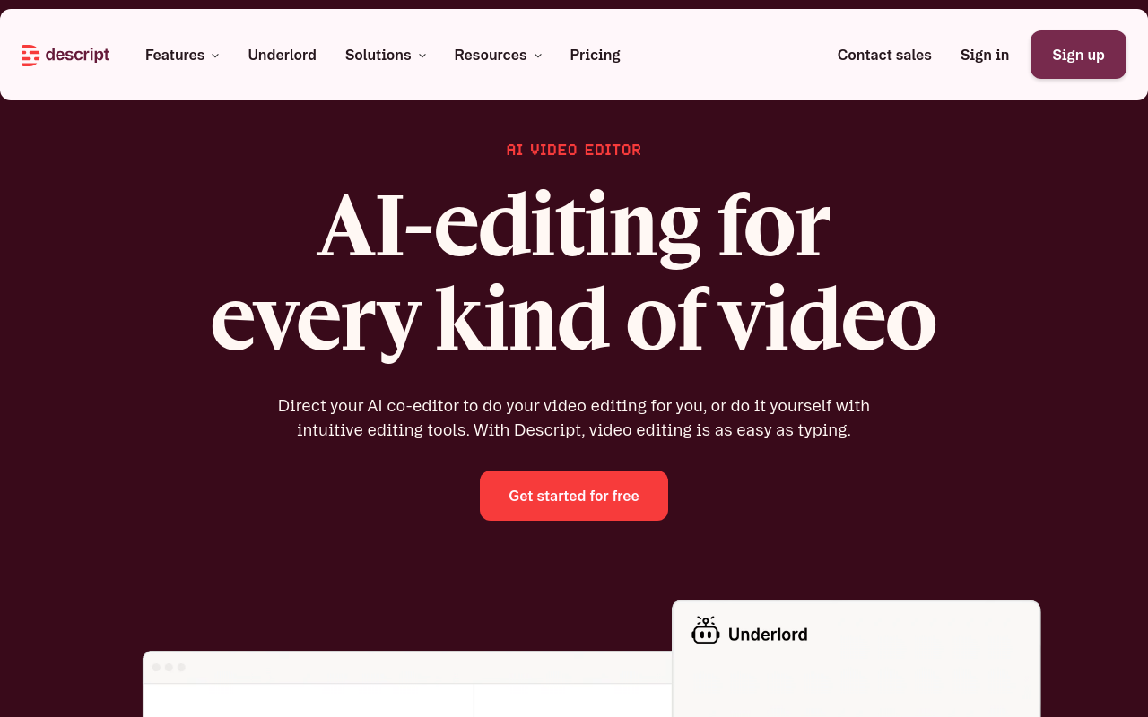 Best Free Transcription Software - descript video caption workflows