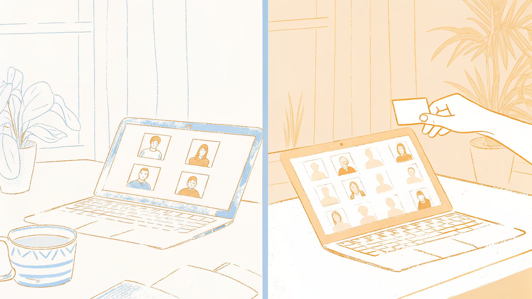 Two AI transcription paths: meeting bot joining a video call vs. uploading a pre-recorded audio file