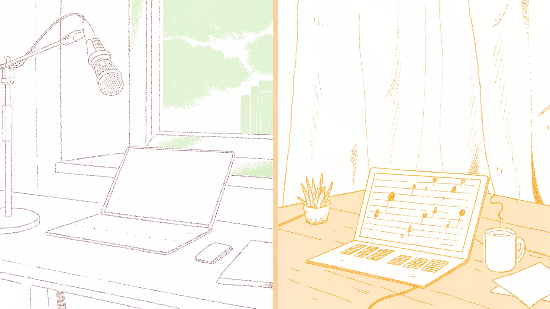 Studio microphone versus real-world laptop transcription showing the gap in accuracy conditions