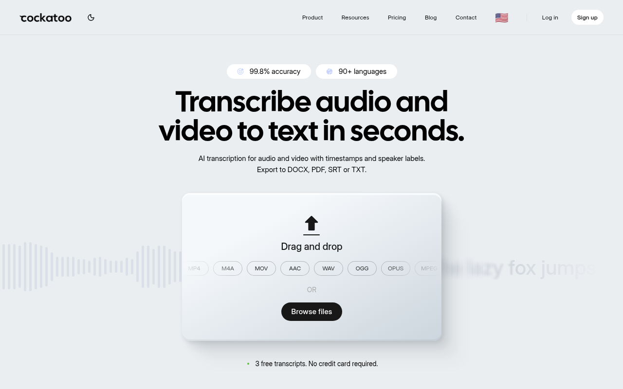Trint Vs Rev - cockatoo truly unlimited transcription