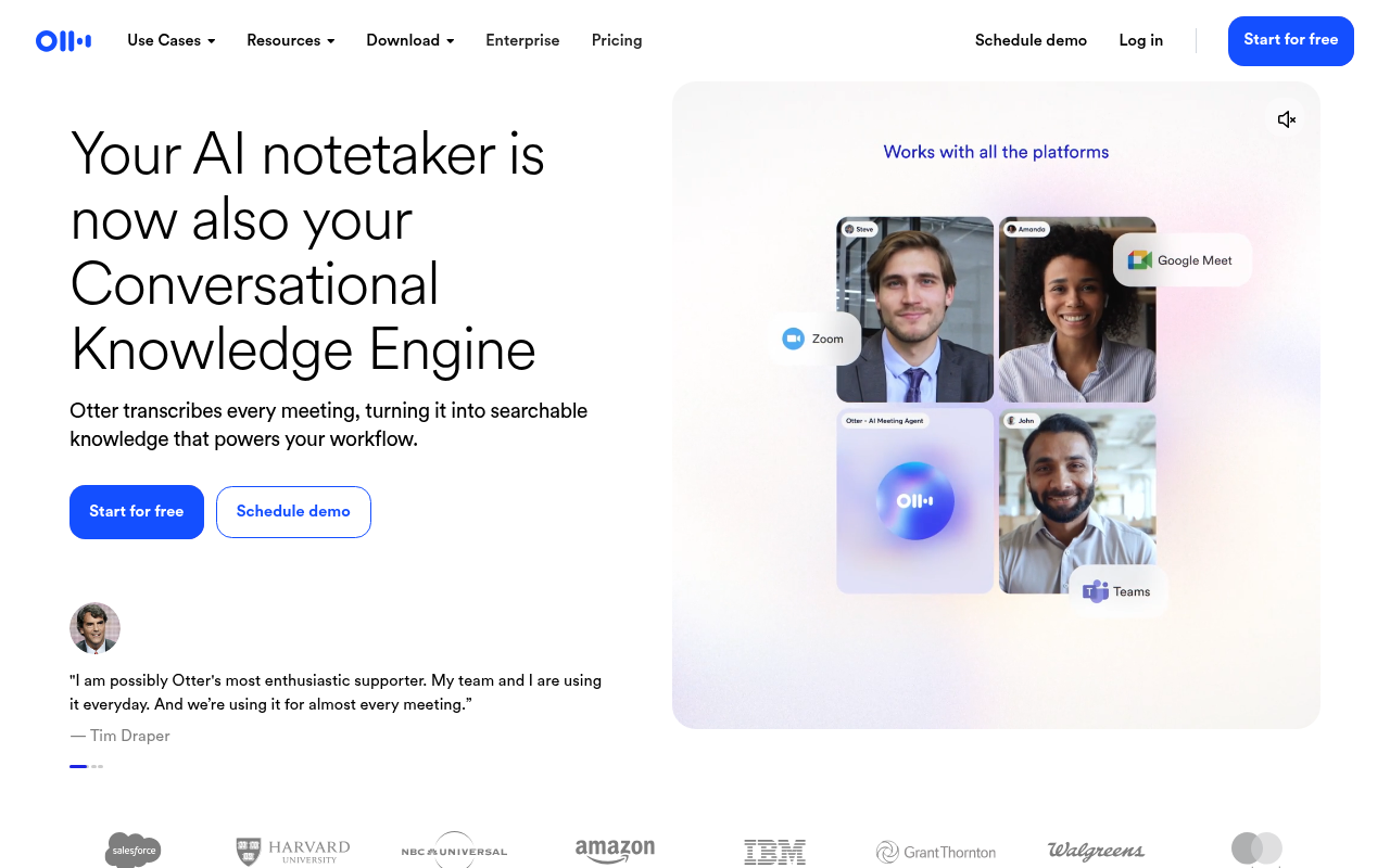 Best Transcription Software - otter ai live meeting