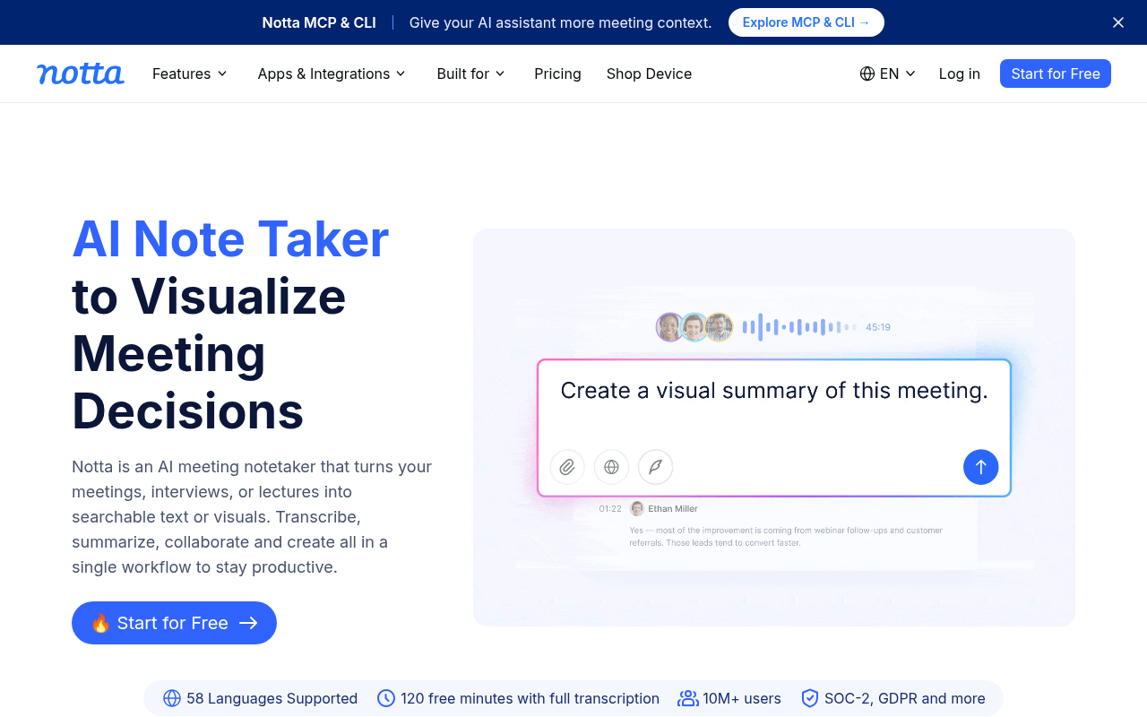 Best Transcription Software - 13 notta async team