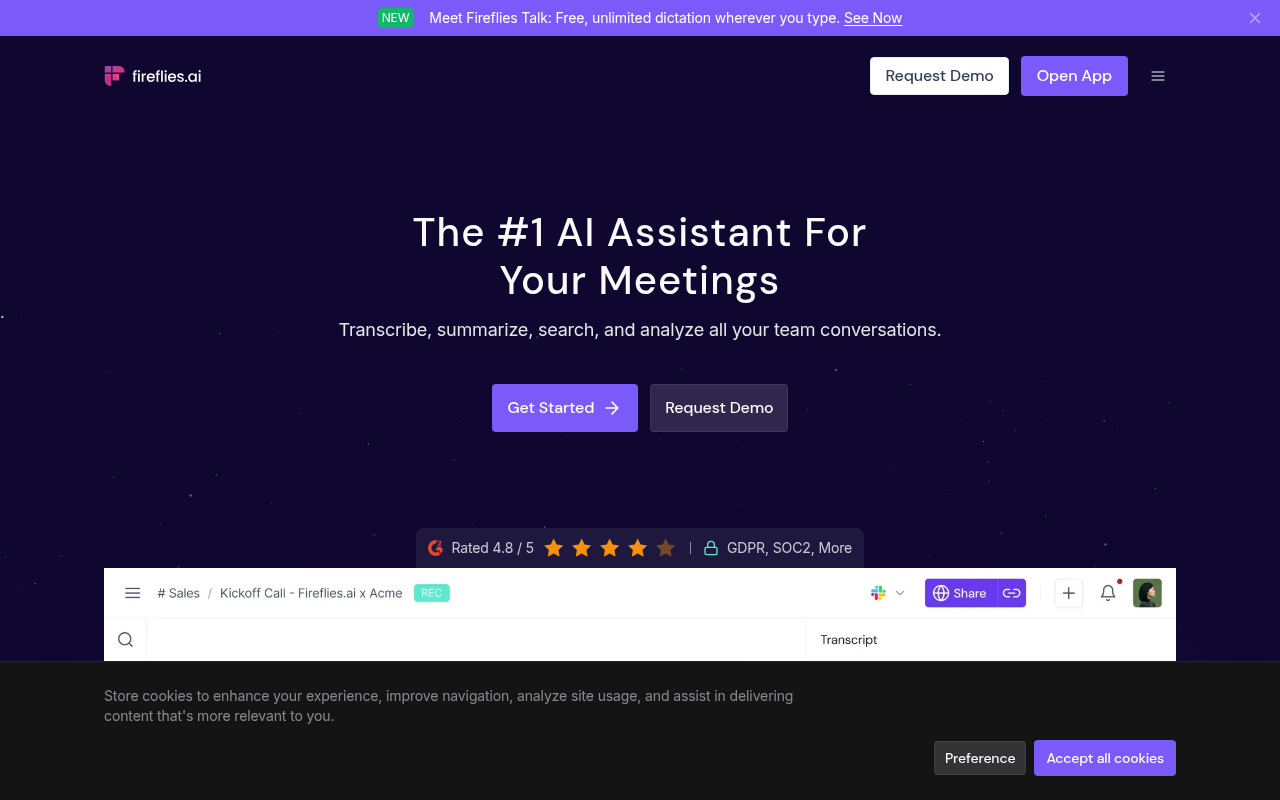 Otter.AI Competitors - fireflies best multilingual meeting
