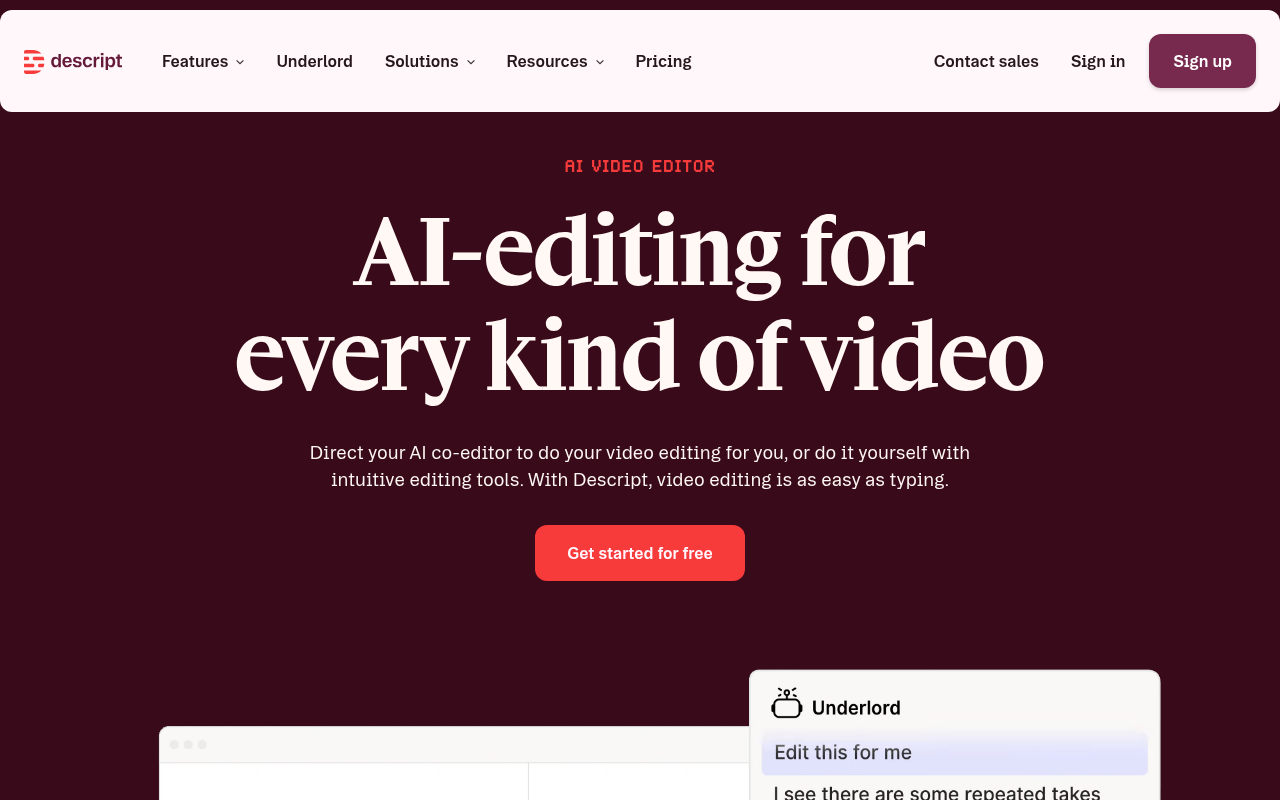 Sonix Alternatives - descript best alternative creators